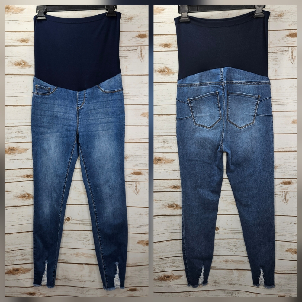 Song Maternity Distressed Skinmy Denim Jeans Size Medium = 8/10